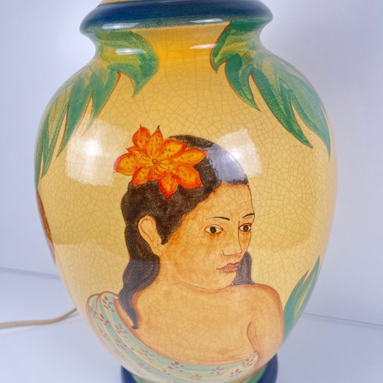 Image 1 of Large ceramic table lamp signed L. Drimmer – 1950s/60s