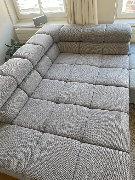 Image 1 of Montèl paisaje gris + verde menta (hocker)