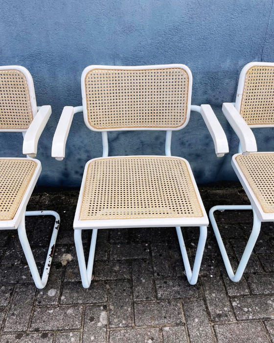 Image 1 of Sedie da pranzo Thonet vintage con seduta in fettuccia (2, 4, 6 o 8 pezzi)