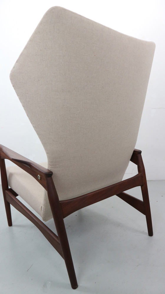 Image 1 of Sillón danés ajustable con respaldo alto en teca, de Ib KOFOD LARSEN