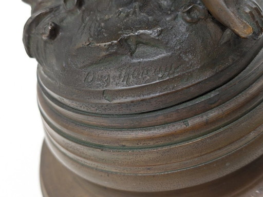 Auguste Moreau (1834-1917) - Beeldhouwwerk, Jong Meisje - 50 cm - Legering