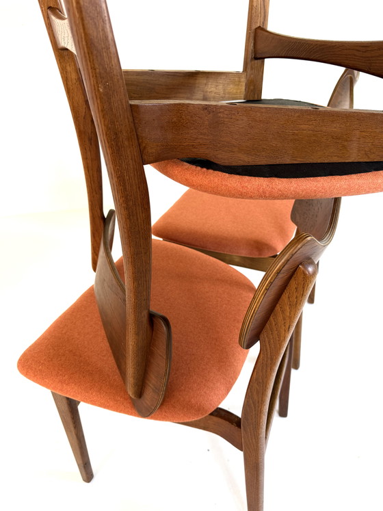 Image 1 of 6 chaises de salle à manger danoises en teck restaurées, années 60