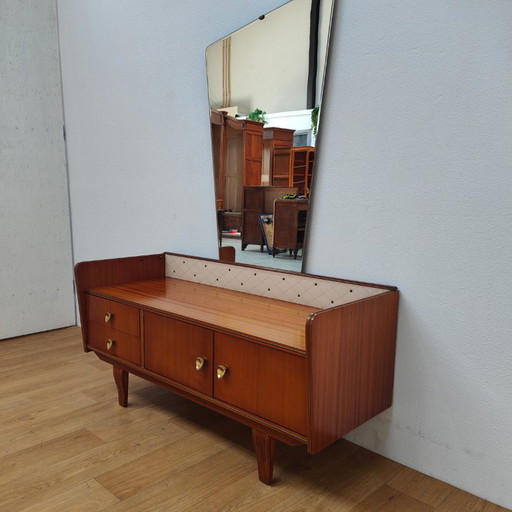Meuble de rangement vintage milieu du siècle, coiffeuse, buffet, meuble TV bas