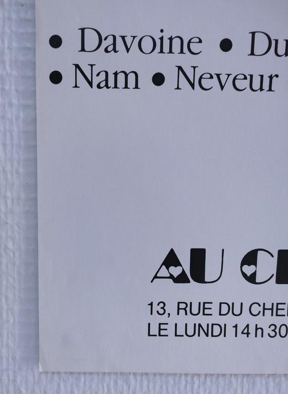 Image 1 of Manifesto della mostra "Il gatto bianco e nero", Parigi 1988