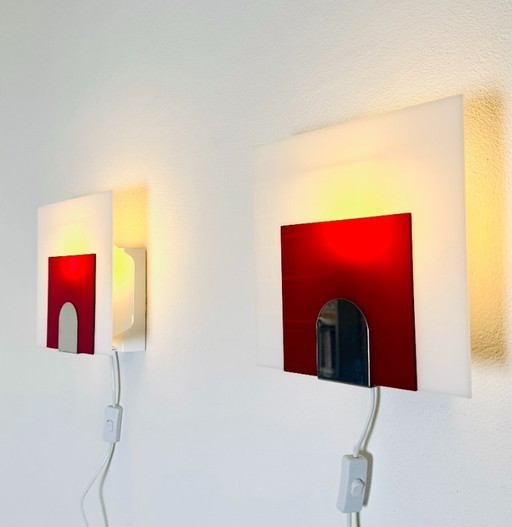 Appliques murales minimalistes postmodernes de Nafa Nybro, Armaturfabrik, Suède, années 1980 – wandlampen, Aluminium