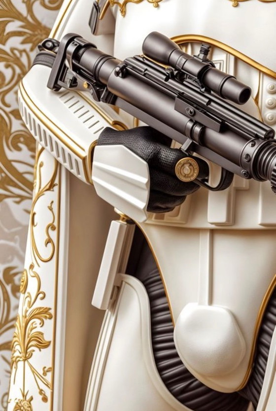 Image 1 of Blake : Stormtroopers stylés. Signé à la main et numéroté 4/10. Sur verre acrylique avec système de suspension. Édition 4/10, ra