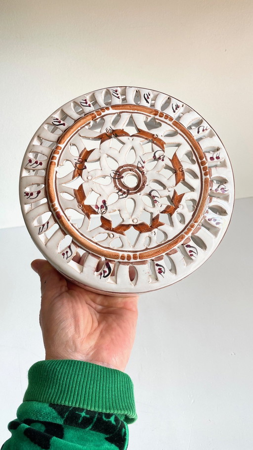 Enameled Terracotta Wall Panel Centre Bordeaux