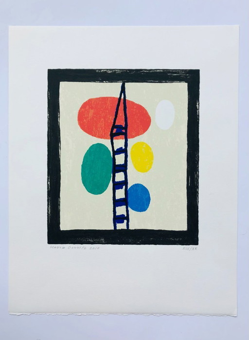 Harrie Gerritz - Kleurrijke Zeefdruk - 2010