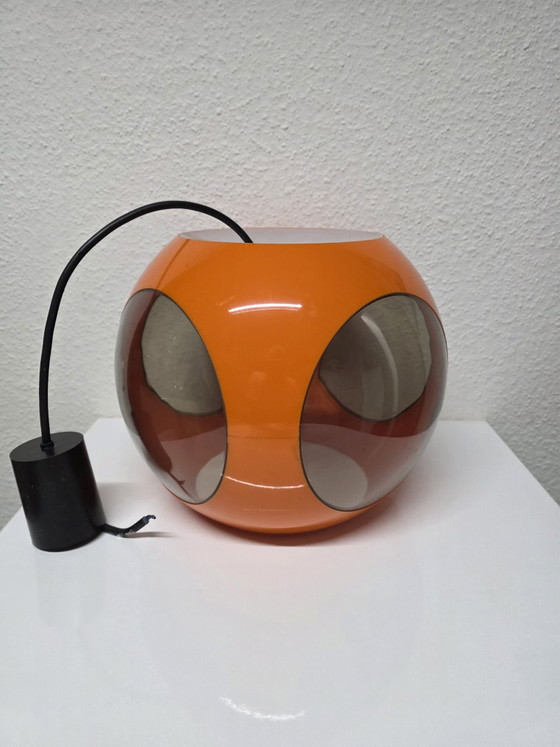 Lampada a sospensione 'Bug Eye' Space Age arancione massiccia vintage anni '70 – Lampade a sospensione, Altro (photo 9 of 11)