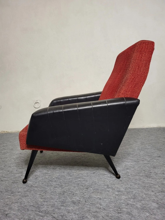 Armchair years 50-60 skaï – Skai, Vintage (photo 7 of 10)