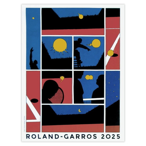 Affiches Officielles Roland-Garros-poster 2025 - Marc-Antoine Mathieu – Paper (photo 2 of 5)