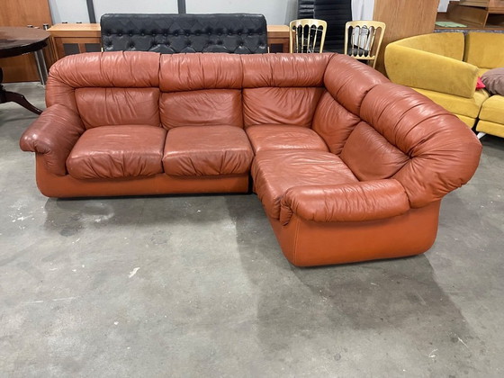 Image 1 of 1970’s vintage Italian design modular leather sofa
