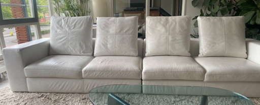 Grote leren sofa van Wonen 2000