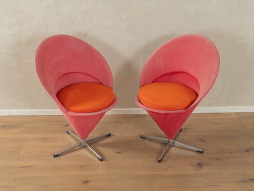 2x Cone Chairs by Verner Panton for Gebrüder Nehl