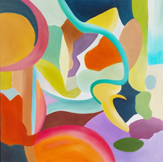 Image 1 of Acrylic painting #river 100x100cm
