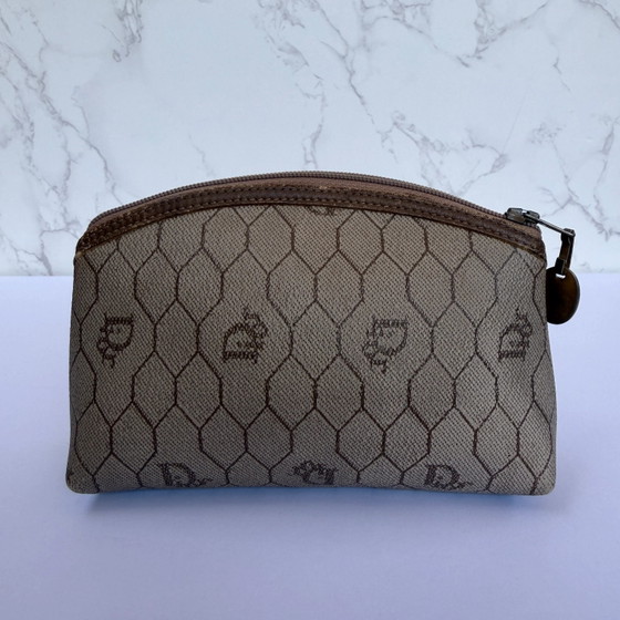 Christian Dior Honeycomb coated canvas cosmetic pouch – Wallets & small leather goods, Leather, Vintage (photo 5 of 13)