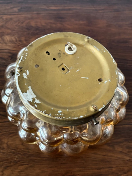 60s Tynell Bubble Glas Wall or ceiling Lamp Amber Gold – Helena Tynell, Ceiling lights, Metal (photo 6 of 12)