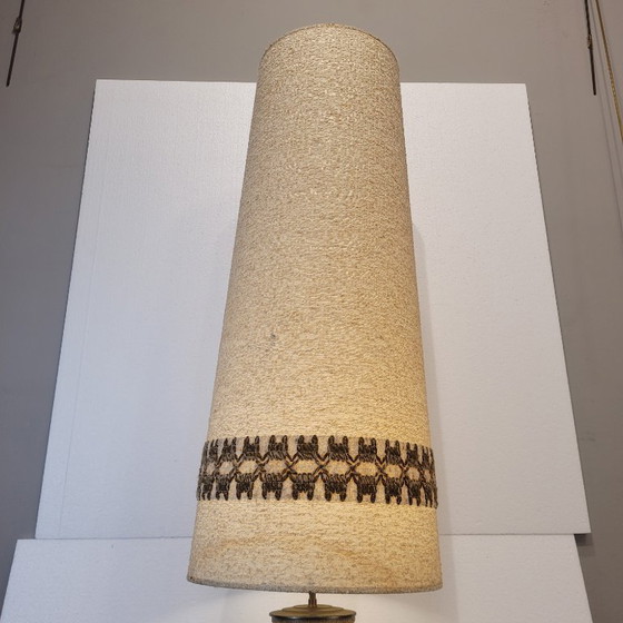 Image 1 of Lampe en céramique Fat Lava avec abat-jour original, Scheurich Keramik, 60's - Allemagne