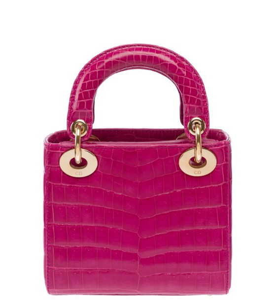 Image 1 of Sac DIOR Lady Dior en Crocodile Rose - 103491