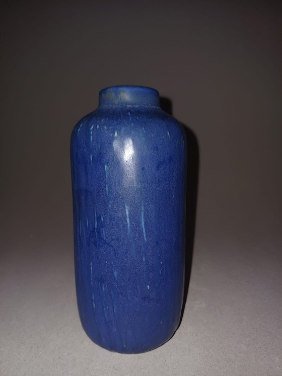 Gunnar Nylund "Rubus" Scandinavian Ceramic Vase, Number 5, Rörstrand Blue, Vintage 1960s (photo 8 of 11)