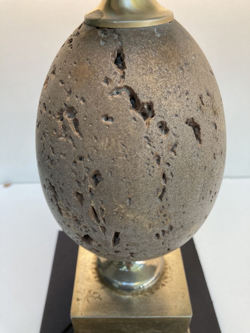 PHILIPPE BARBIER resin and metal lamp base, GROELAND 80s model