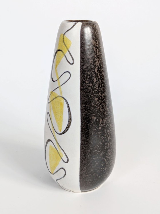 Image 1 of Midcentury West German Pottery Vase by Ursula Fesca for Wächtersbach, TURIN Decor, 1950s