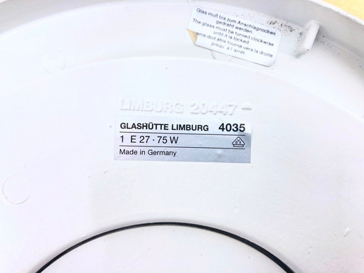 Octagonal ceiling lamp from Glashütte Limburg 70s 80s design