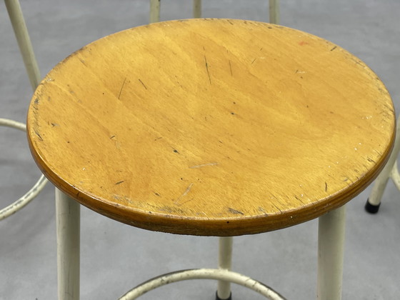 Image 1 of 4 sgabelli da officina industriali vintage