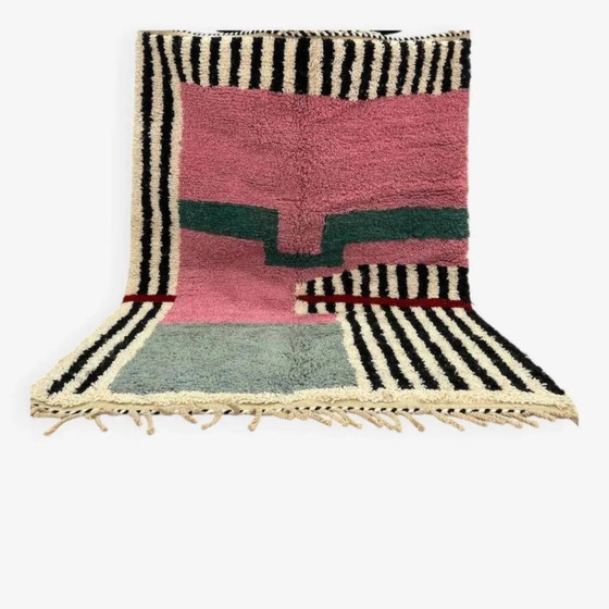 Handwoven rug 100x200 cm, wool, multicoloured, Morocco – Rugs & carpets, Art Deco (photo 2 of 9)