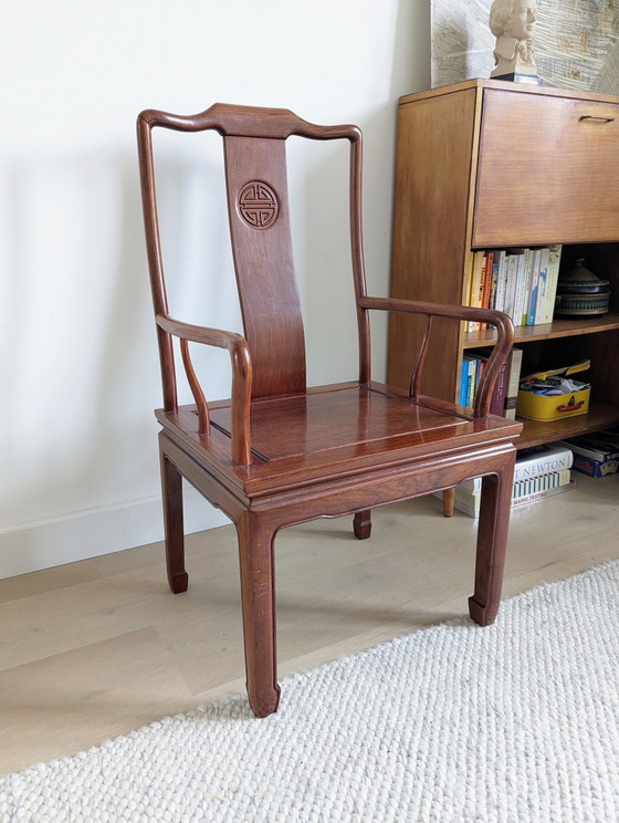 2x Chinesische Ming Orientalische Massivholzstühle Palisander – Sessel, Wood (photo 2 of 8)