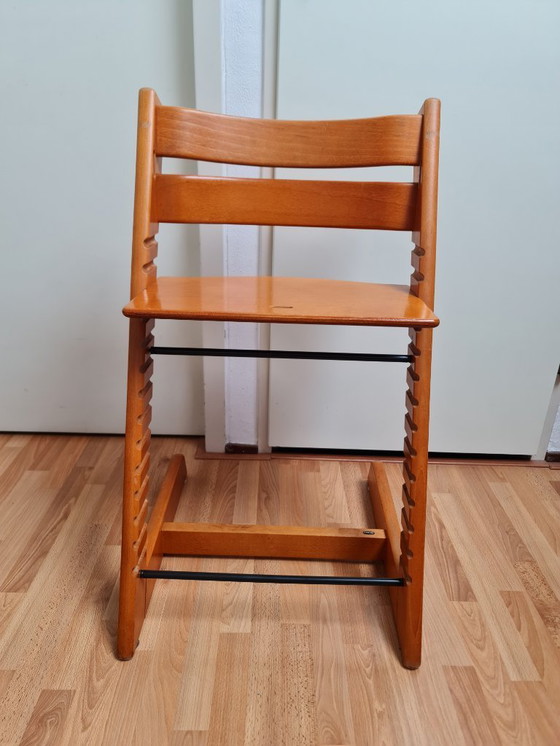 Image 1 of Tripp Trapp High Chair Glossy Oak Vintage Beautiful