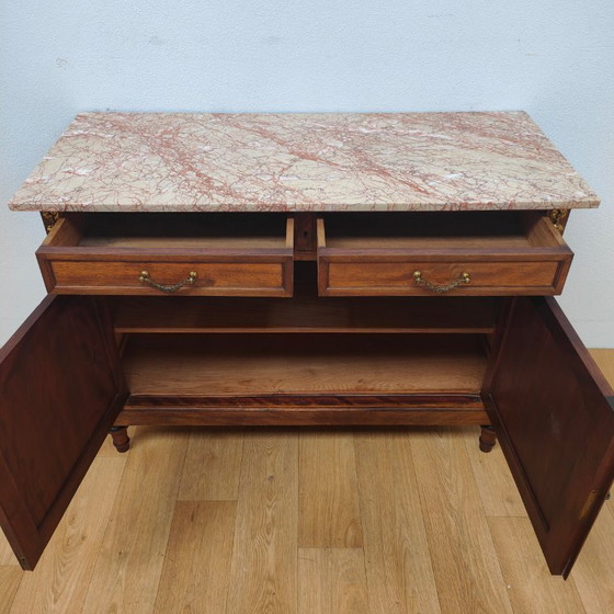 Image 1 of Credenza, cassettiera, comò e mobile da bagno vintage e antichi con piano in marmo.