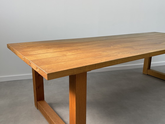 Image 1 of Architectural Brutalist Dining Table – Solid Oak – 250 cm