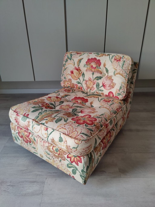 Modulaire seventies loungestoel op wielen