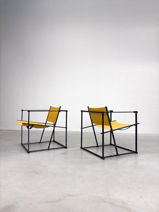 Set 'FM60' Armchairs by Radboud van Beekum for Pastoe – Canvas, Iron (photo 5 of 20)