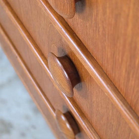 Scandinavian vintage teak Chest of drawers, 4 drawers, Wood, Brown (photo 13 of 20)