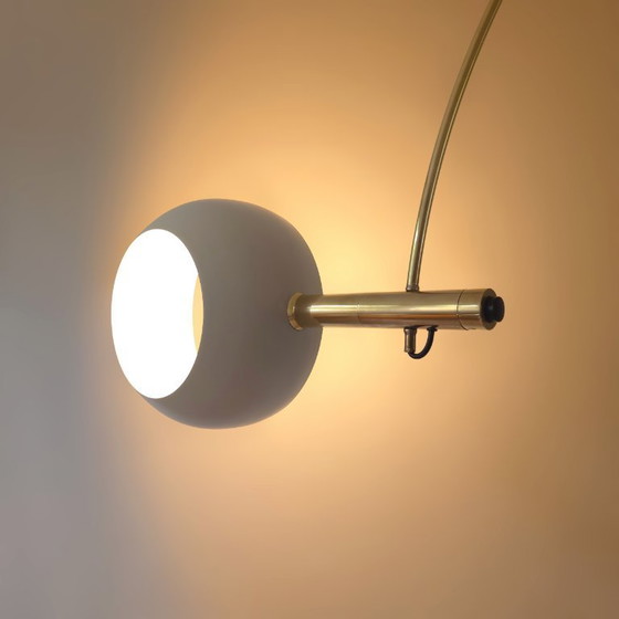 Image 1 of Florian Schulz BOCA | Lampes à arc vintage en laiton des années 70 | Luminaire