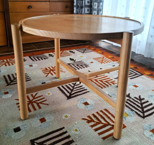 Table d'appoint en bois avec plateau rond