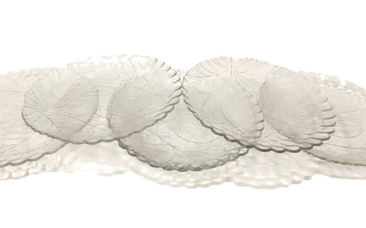 Set di 6 piatti da insalata in vetro vintage