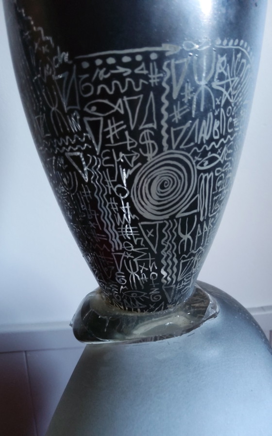 Image 1 of Jean-Pierre Umbdenstock : Homo Loquens. Verre soufflé libre avec poudres d'émail