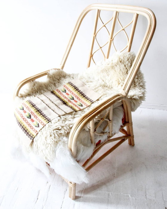 Set of Vintage Raffia and Bamboo Armchairs, 1960s (photo 6 of 6)