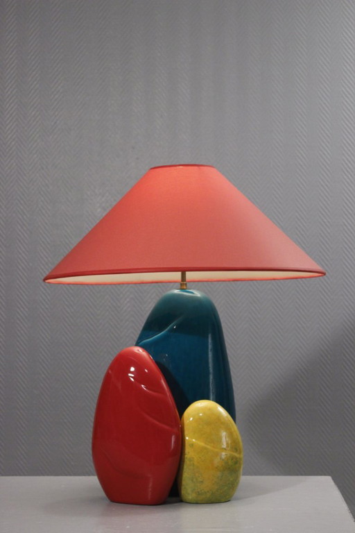 François Chatain - Grande lampe menhir vintage design post-moderne France 1990s