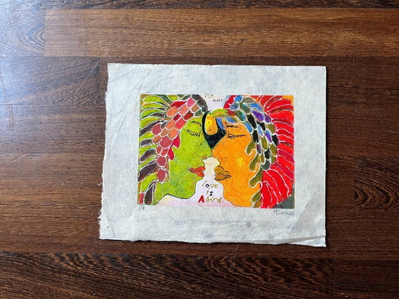 Image 1 of Sérigraphie Himajuwita Pakun - Envolez-vous