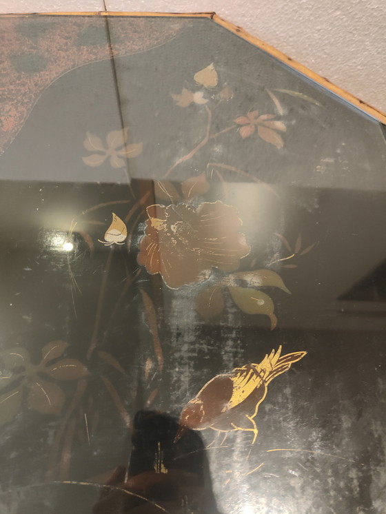 Image 1 of French Japanese bamboo and lacquer octagonal side table, circa 1880