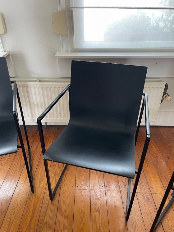 4 chaises Arco Cube Frame – Chaises de salle à manger, Metal, Wood (photo 4 of 9)