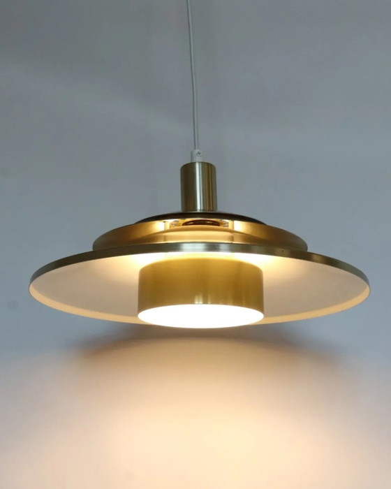 Image 1 of Lampada a sospensione in ottone dal design vintage danese