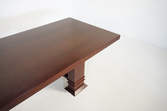 Image 1 of Monumentaler 605 Allen Tisch von Frank Lloyd Wright für Cassina, Italien 1980