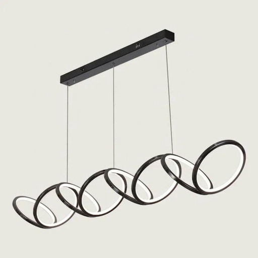 Voy-Mehrkreis-Kronleuchter in Schwarz für das Esszimmer