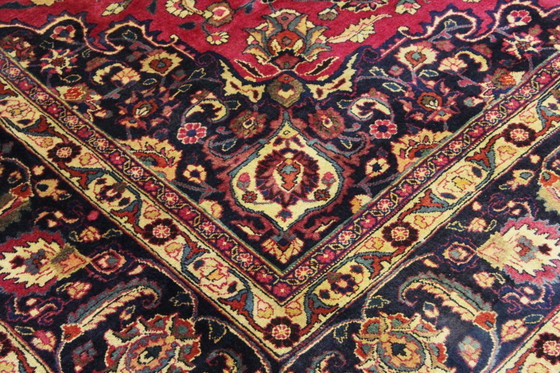 Image 1 of Original Perserteppich Keschan,Kashan Rot 331 x 286 cm Top Zustand Klassik Alt