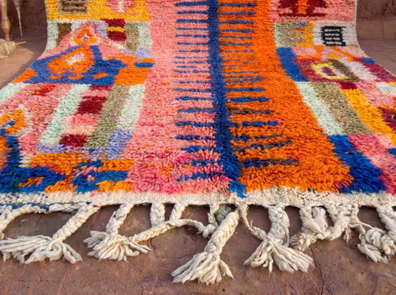 Handmade Boujad Wool Rug: Colorful Moroccan Berber Carpet – Paintings & Drawings (photo 7 of 19)